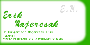 erik majercsak business card